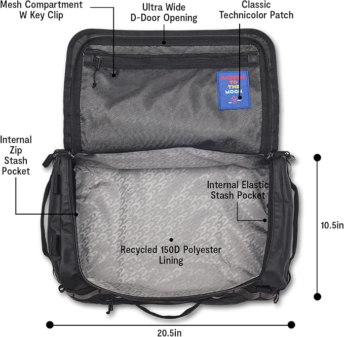 Baboon to the Moon Go-Bag Medium 40L – Detachable Straps, Small Duffle Bag - Image 4
