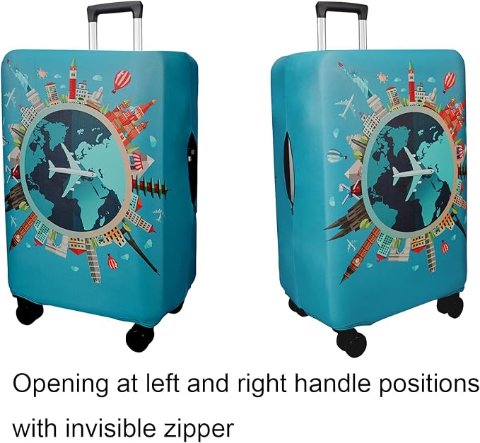 WUJIAONIAO Travel Luggage Cover Baggage Suitcase Cover Protector Skins 18-32 - Image 2