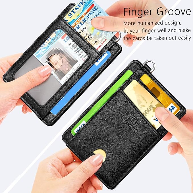 FurArt Slim Minimalist Wallet, Front Pocket Wallets, RFID Blocking, Credit Card - Image 3