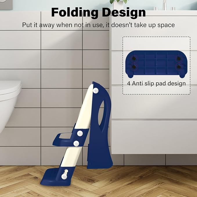 Potty Training Seat with Step Stool Ladder, Adjustable Foldable Potty Seat - Image 5