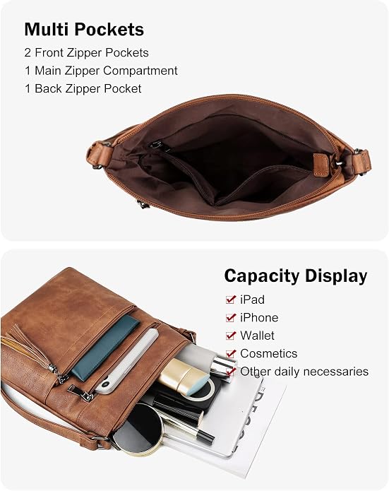 MASINTOR Crossbody Purses for Women, Adjustable Strap Shoulder Bag - Image 3