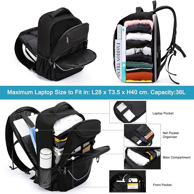 Travel Laptop Backpack, Anti Theft Backpack - Image 3