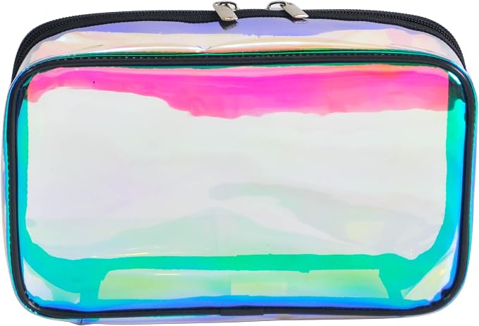 Iridescent TPU Travel Cosmetic Makeup Bag Holographic Clear Makeup Kit - Image 5