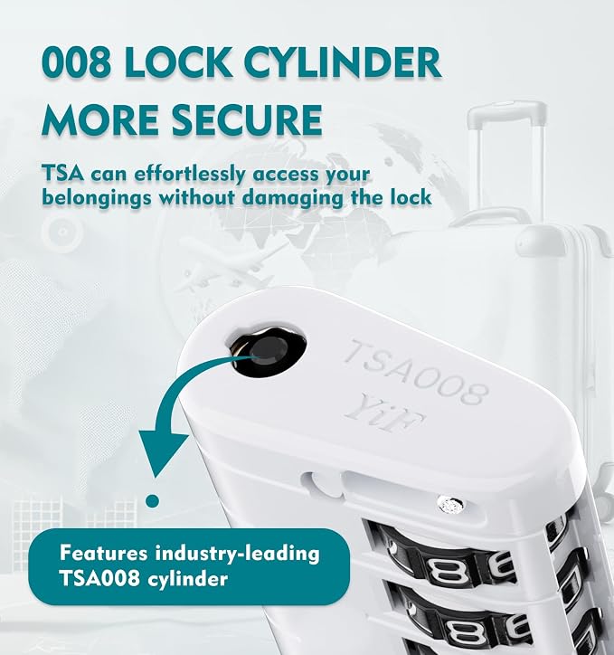 ANVIL TSA Approved Luggage Locks – High Security TSA008 Combination Travel Locks - Image 2