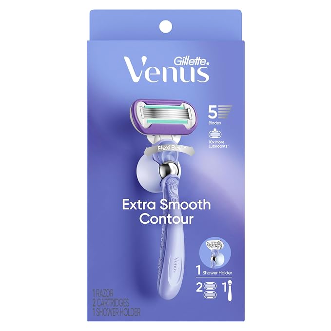 Gillette Venus Deluxe Smooth Swirl Women's Razor Handle + 2 Blade Refills - Image 9