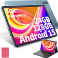 Android Tablet with Keyboard, Android 15 Tablet 10 inch with 24GB+128GB by HISORL