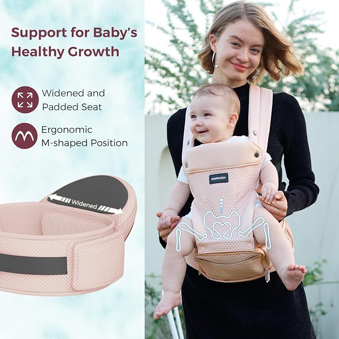 Momcozy Baby Carrier with Hip Seat, 2-in-1 Forward-Facing Carry - Image 7