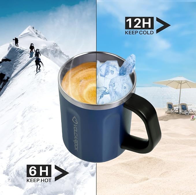 16oz Coffee Mug, Vacuum Insulated Camping Mug - Image 4