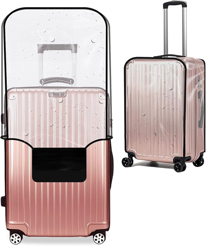 28-inch Luggage Cover Protector Clear PVC Waterproof Suitcase Covers, Travel by WelcomeToJZRSuitcase