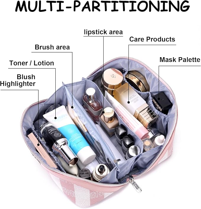 BOYATU Makeup Bag Travel Cosmetic Bag: 3 Pcs Set Portable Make up Bags - Image 5