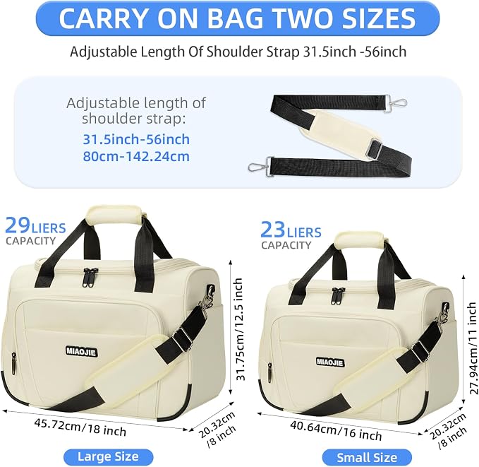 Underseat Carry On Luggage Lightweight Travel Tote Weekender Bag Overnight - Image 3