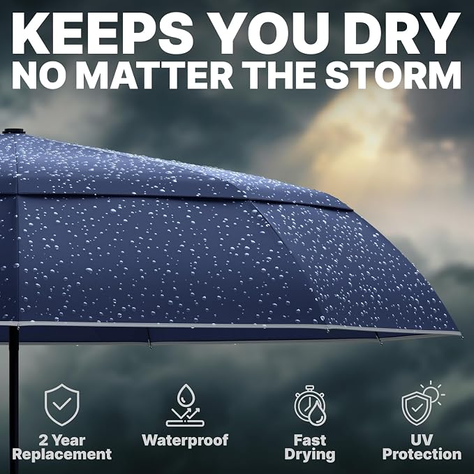 Royal Walk Windproof Folding Travel Umbrella Compact and Strong Luxurious Real - Image 7