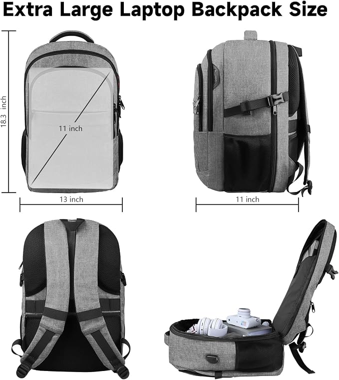 Lapsouno Extra Large Laptop Backpack, 17 Inch Carry on Travel Backpack - Image 6