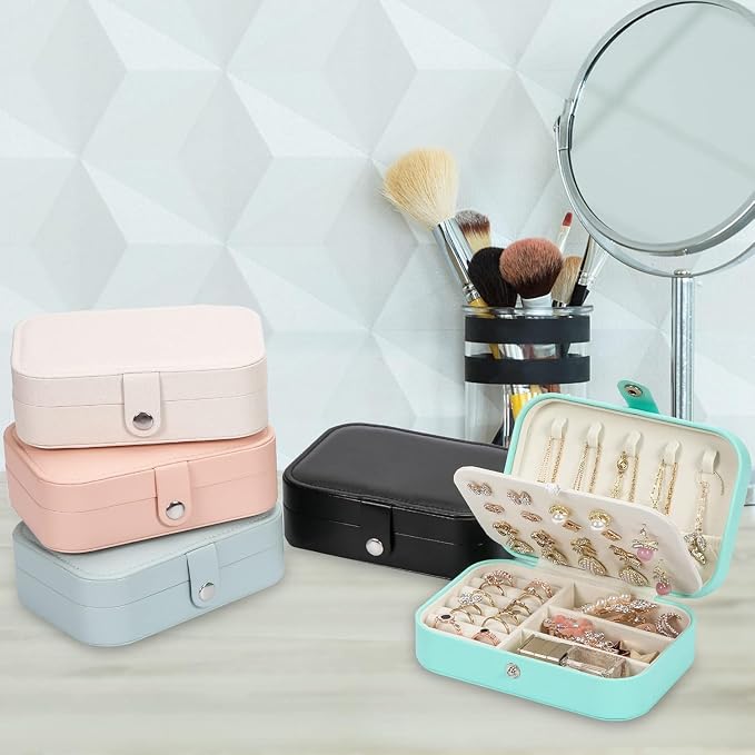 Travel Jewelry Box, PU leather Small Jewelry Organizer - Image 5
