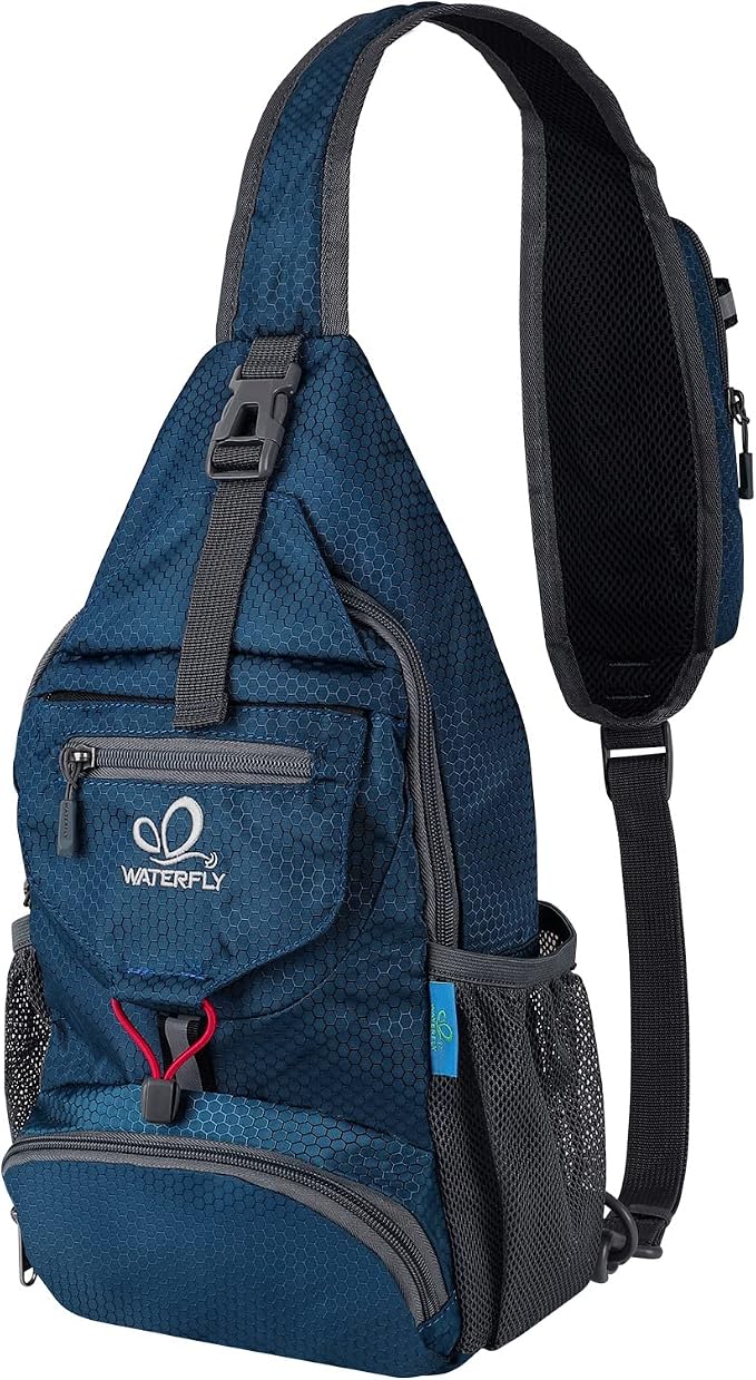 WATERFLY Packable Small Crossbody Sling Backpack Shoulder Chest Bag Daypack by Waterfly