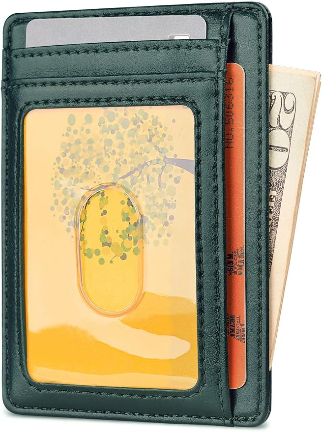 Buffway Slim Minimalist Front Pocket RFID Blocking Leather Wallets - Image 2