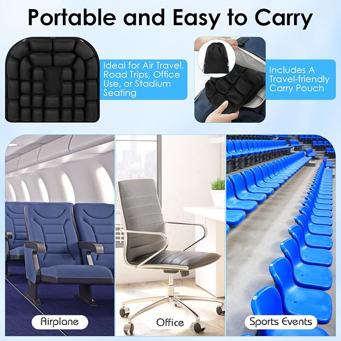 Portable Travel Cushion, Airplane Seat Cushion - Image 5