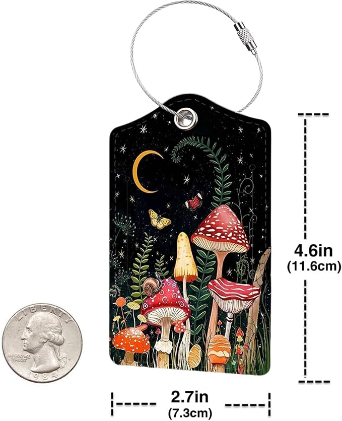 2 Pack Luggage Tag for Suitcase, Cute Unique Leather Bag Tags Identifiers - Image 3