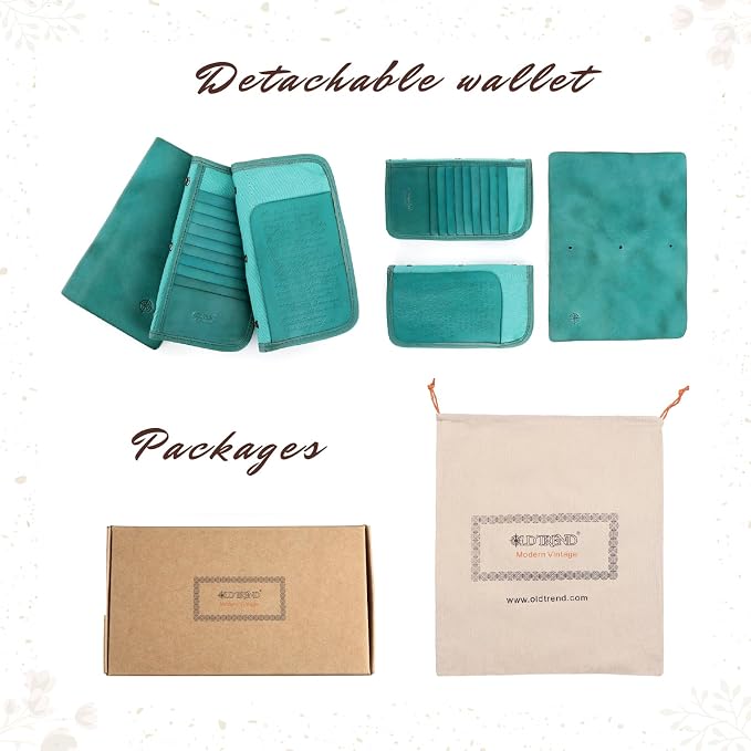 Genuine Leather Nomad Organizer Travel Wallet | Women's Wallet Clutch Passport - Image 6