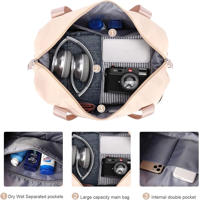 Travel Duffel Bag, Sports Tote Gym Bag, Shoulder Weekender Overnight Bag - Image 6