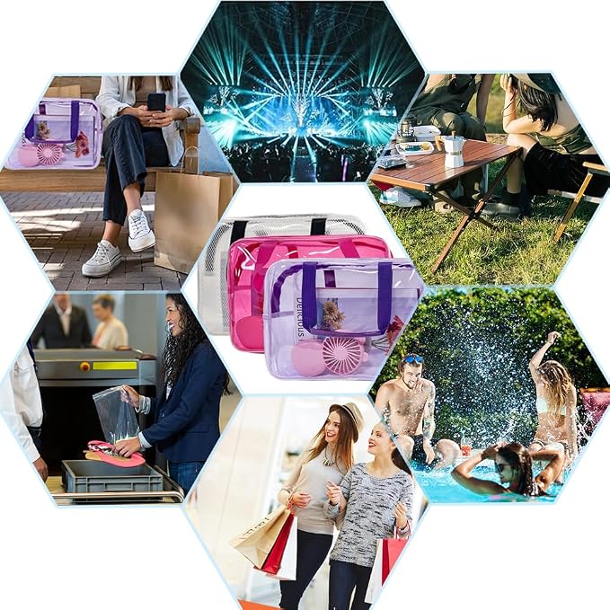 Travel Clear Waterproof PVC Bag, Toiletry Carry Pouch Makeup Artist Bag - Image 5