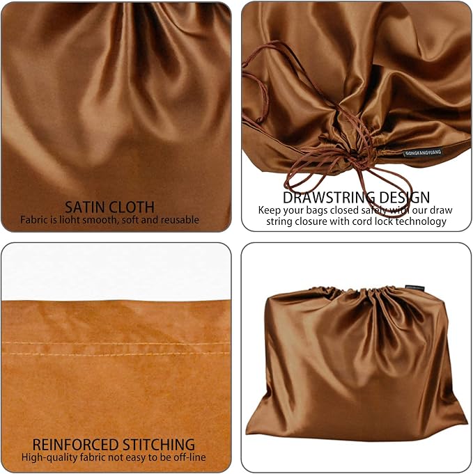 6 Pack Dust Bags for Handbags Silk Dust Cover Bag for Handbags Purses Shoes - Image 6