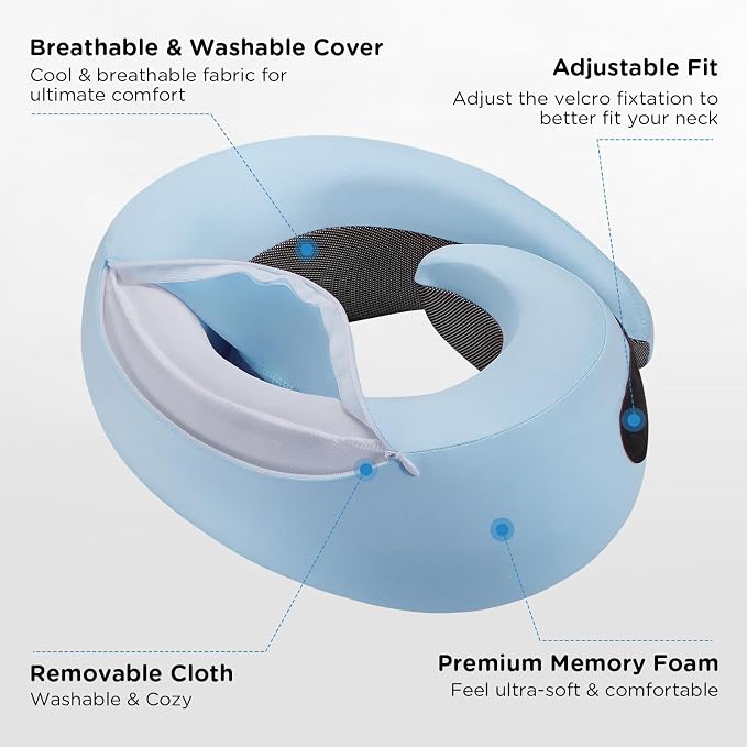Neck Pillow Airplane, 100% Pure Memory FoamTravel Neck Pillow Travel Neck - Image 6