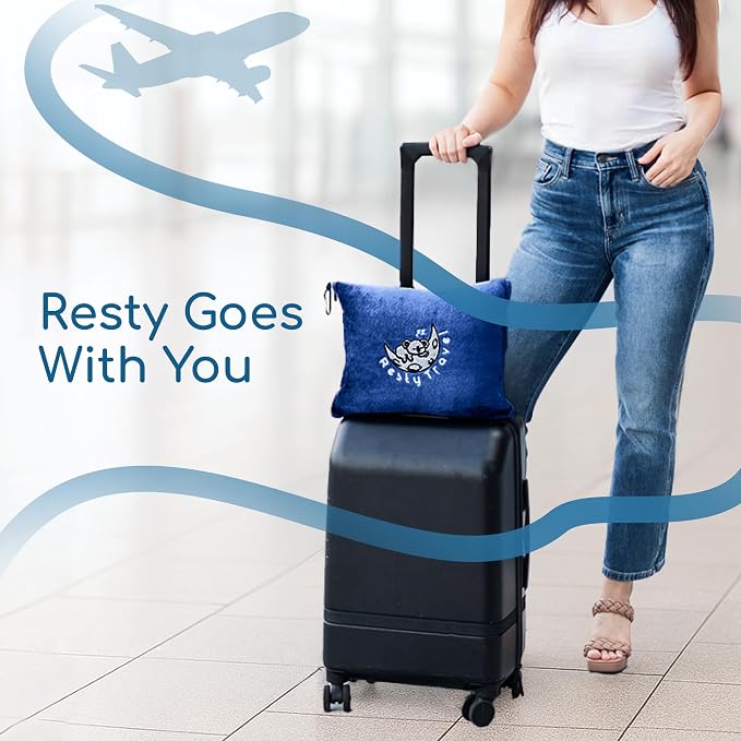 Resty 65"x40" Traveling Airplane Blanket, Velvety Soft Blanket That Becomes a - Image 7