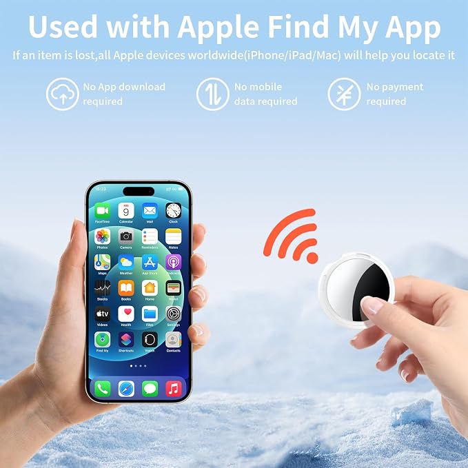 Tracker Tags-4 Pack Pair with Apple Find My Smart Bluetooth Tracking Tags Key - Image 4