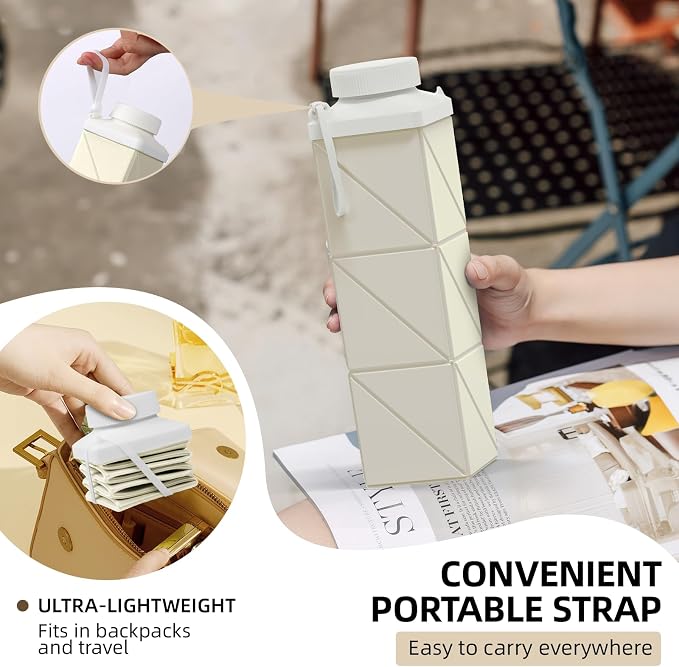 24oz Collapsible Water Bottles–Food-Grade, Lightweight, Foldable Design Perfect - Image 5