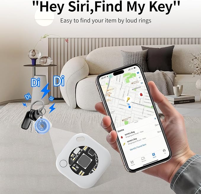 Air Tracker Tags-2 Pack, 5.3 Bluetooth Tracker Work, 100dB Sound, Smart Tag - Image 4
