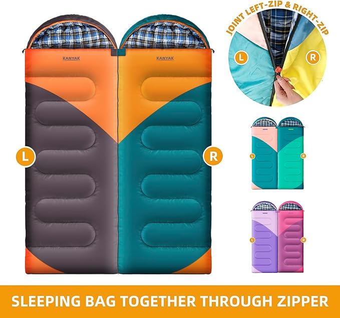 Camping Sleeping Bag, 32℉ Sleeping Bags - Image 6