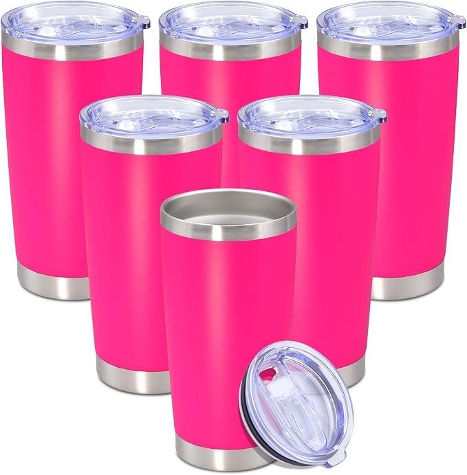 20 oz Tumbler with lid Double Wall Vacuum Insulated Tumblers Stainless Steel by Providethebestproducts