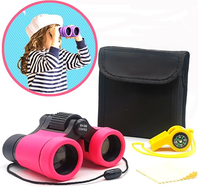 Kids Binoculars Best Gifts for 3-12 Years Boys Girls High-Resolution Optics by Besticerollerforface
