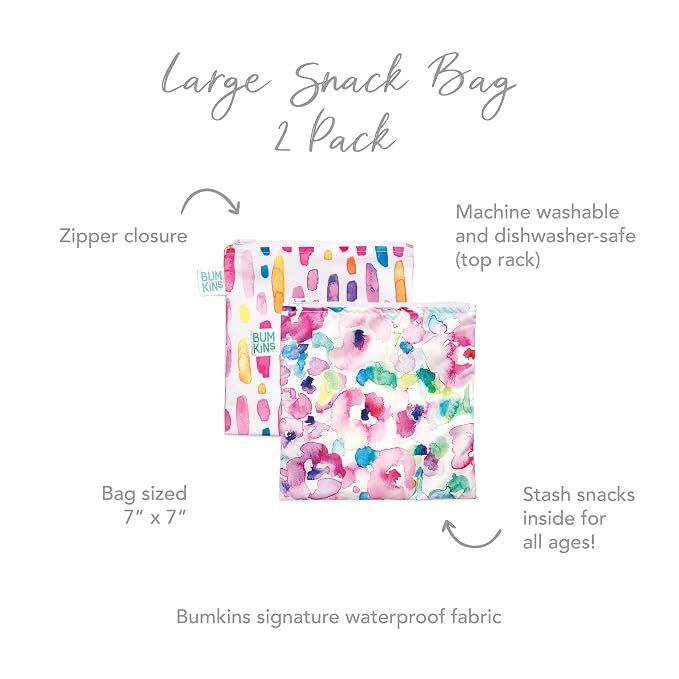 Bumkins Reusable Sandwich and Snack Bags, - Image 5