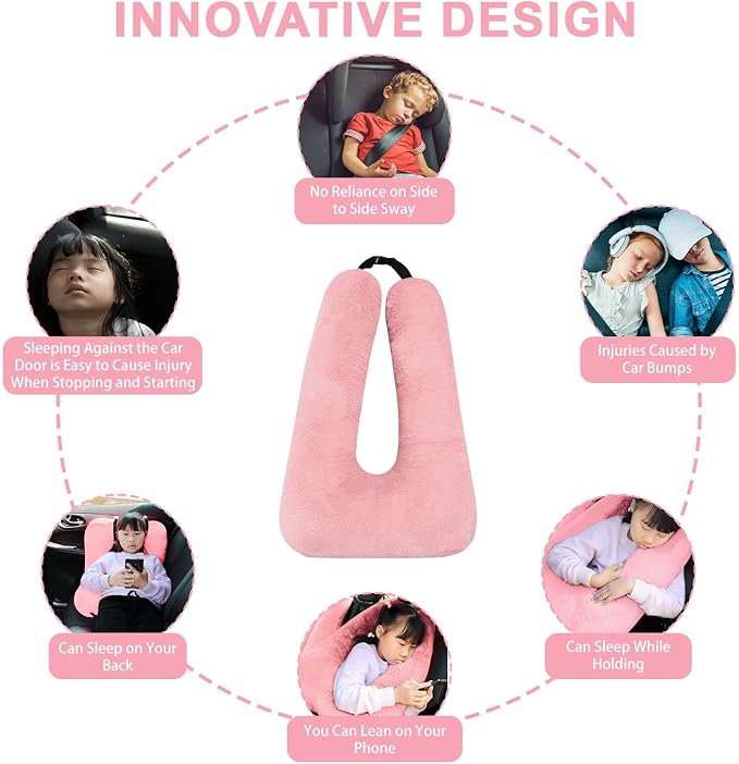Car Pillow for Kids – Comfort Travel Pillow for Car – Soft Cotton Support - Image 5