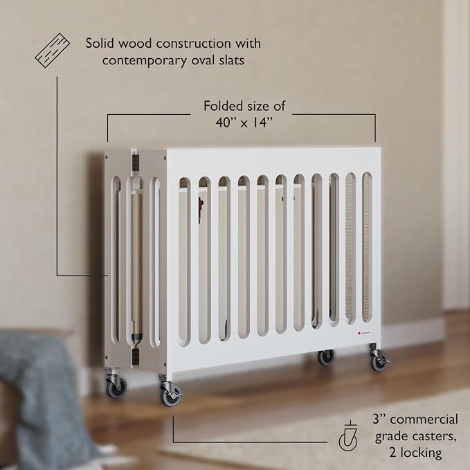 Foundations Boutique Folding Hotel Crib and Sheet Bundle - Image 3