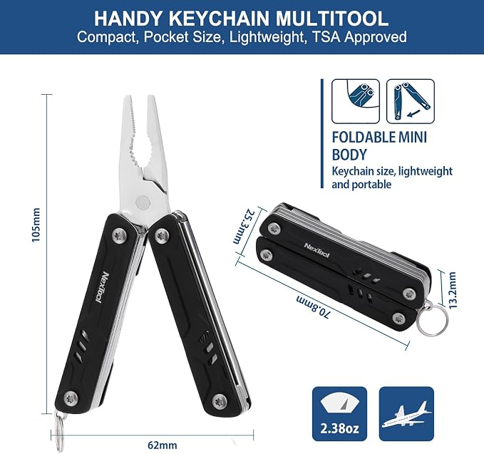 NexTool Mini Multitool - 9 in 1 Keychain Multitool - Image 2
