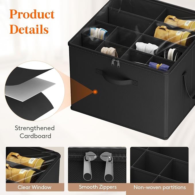 Lifewit Shoe Storage Organizer for Closet, Fits 12-16 Pairs, Large Shoe Box - Image 4