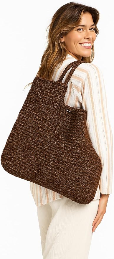 Roxy Women's Beach Tote Bag | Travel | Vacation | Straw | Lightweight | - Image 2
