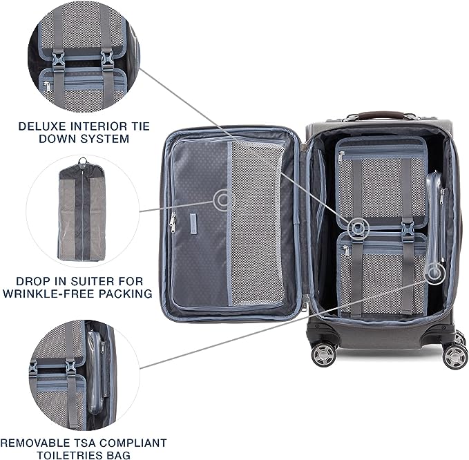 Travelpro Platinum Elite Softside Expandable Carry on Luggage, 8 Wheel Spinner - Image 5