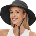 Sun Hats for Women Men UV Protection Wide Brim Bucket Hat by vidsel