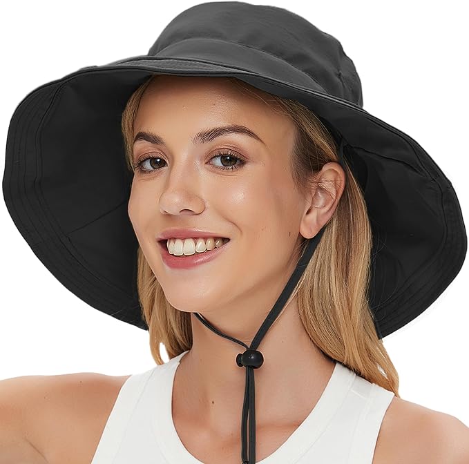 Sun Hats for Women Men UV Protection Wide Brim Bucket Hat by vidsel