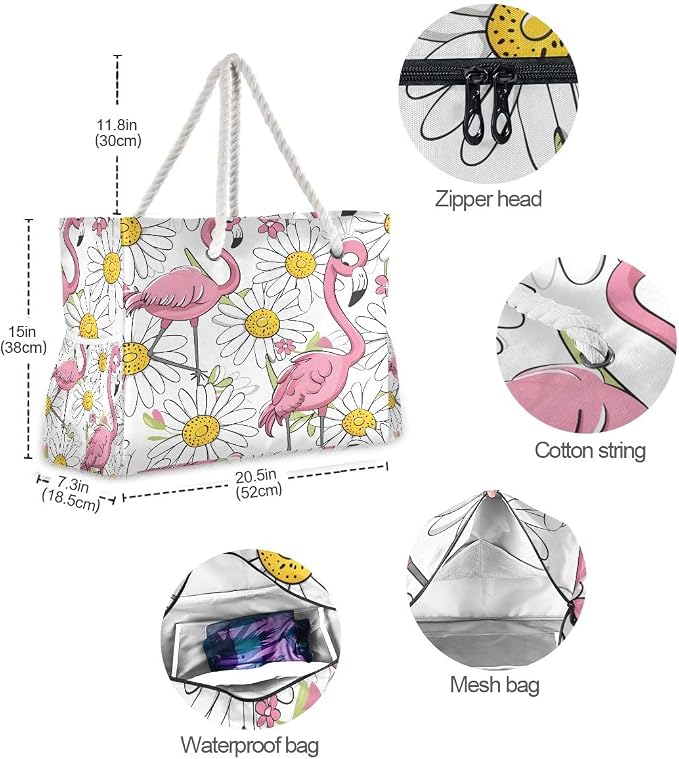 senya Large Beach Bags Totes Canvas Tote Shoulder Bag Soft Wave Water Resistant - Image 4