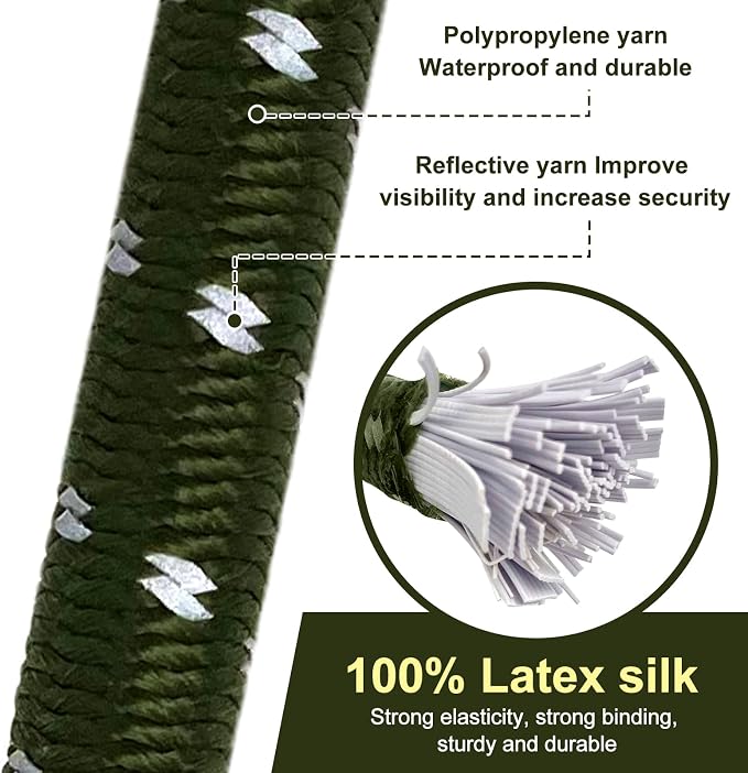Bungee Cord Luggage Cord Resilience 18 Inch 4 Pieces - Image 2