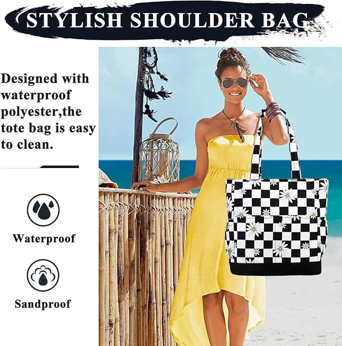 VASCHY Beach Bag for Women, Large Waterproof Sandproof Fold-able Packable Pool - Image 6