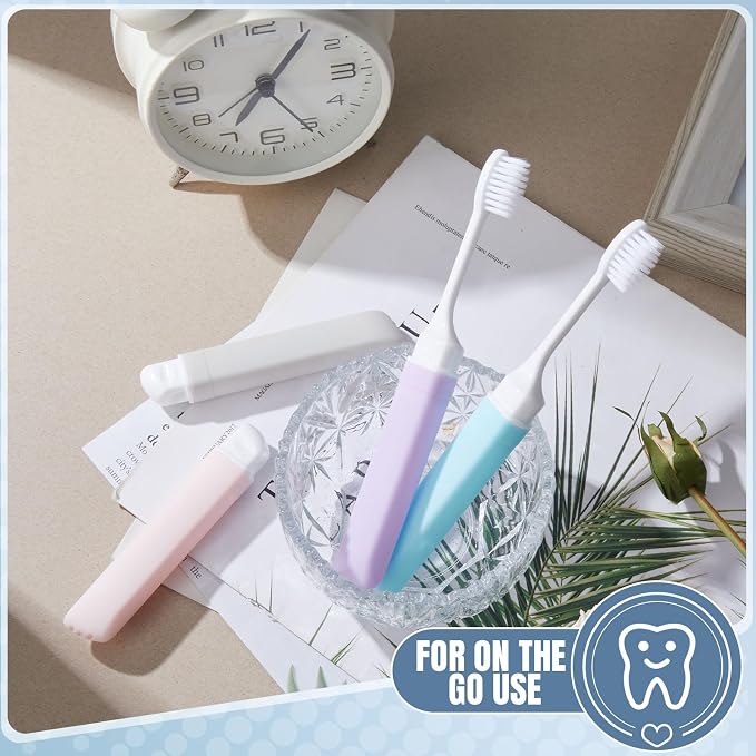 Patelai 4 Pieces Travel Toothbrush Set, Soft Bristle Mini Foldable Tooth Brush - Image 7