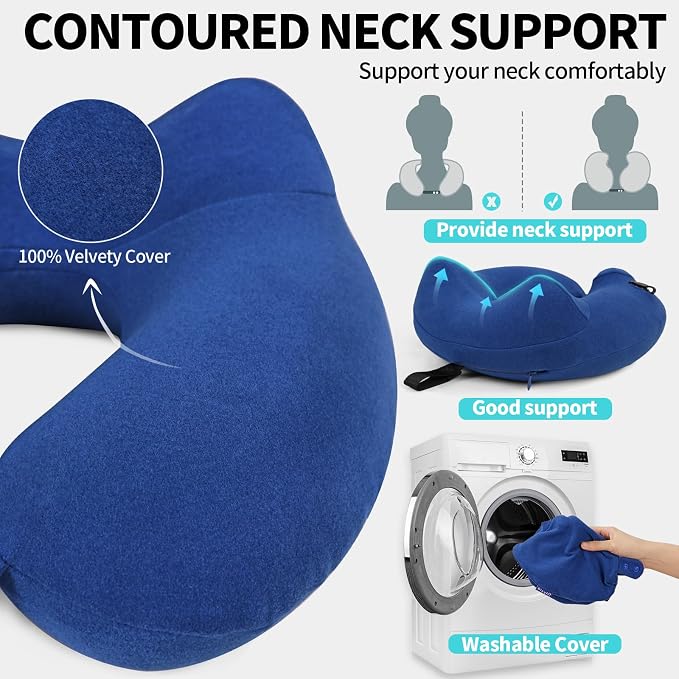 2 Pack Inflatable Travel Neck Pillows - Image 4