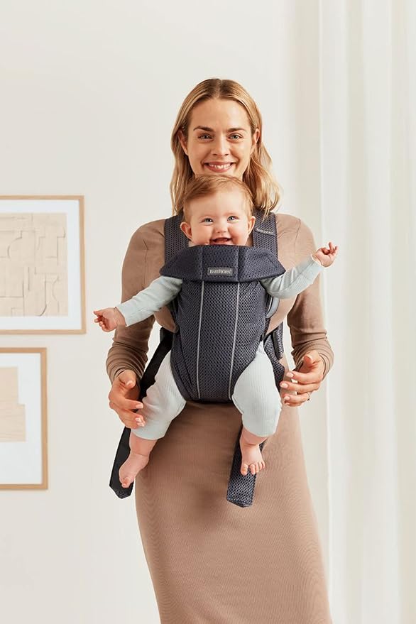 BabyBjörn Baby Carrier Mini, Anthracite, 3D Mesh | Newborn Carrier, Easy-to-Use - Image 4