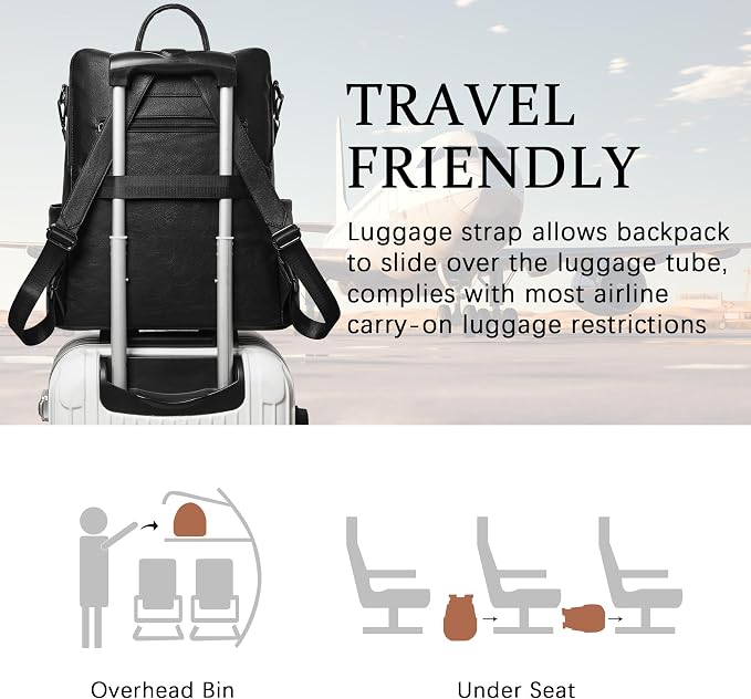 Shrrie Vegan Leather Laptop Backpack - Image 5